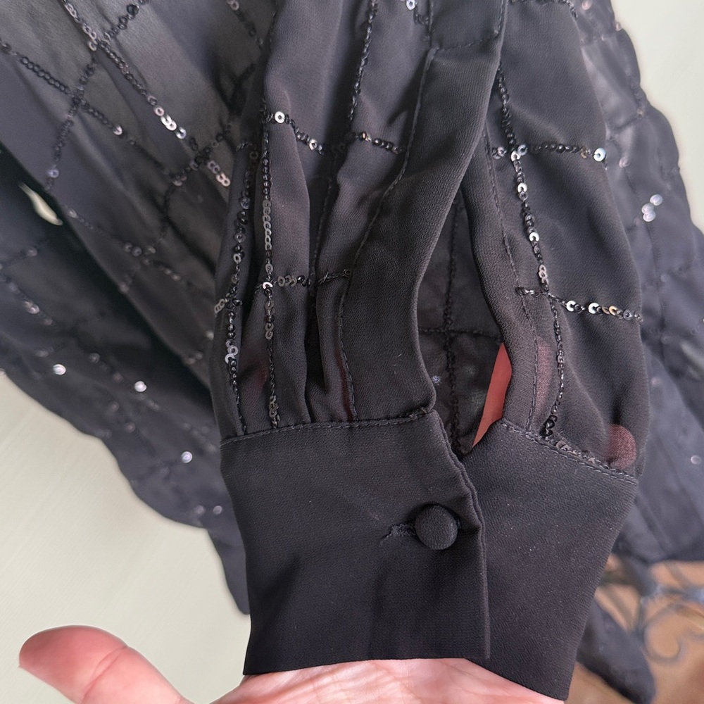 Rinku Dalamal for Anthropologie Sequin Button Down Shirt Dress - Missing Slip! - Picture 5 of 11